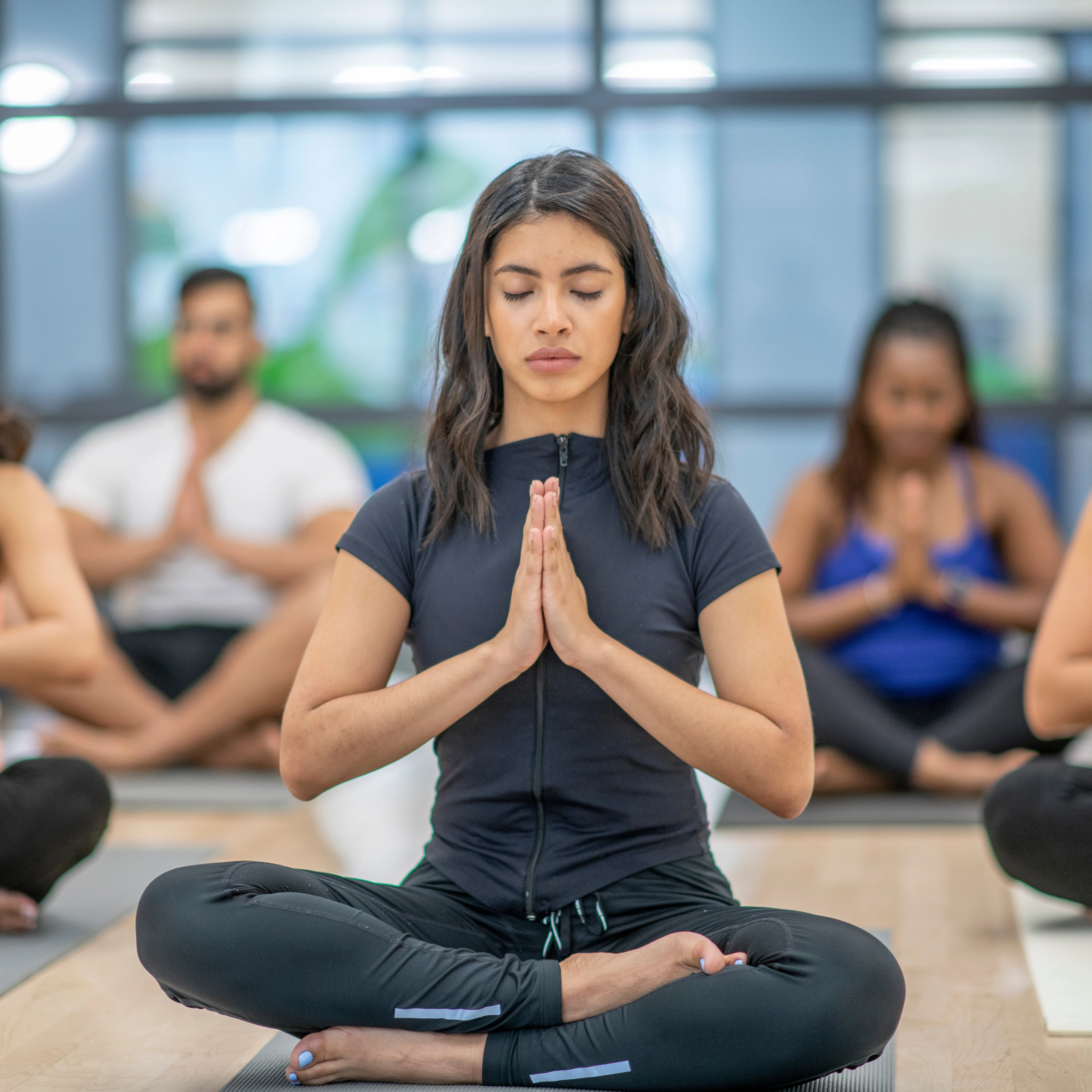 Group yoga class
